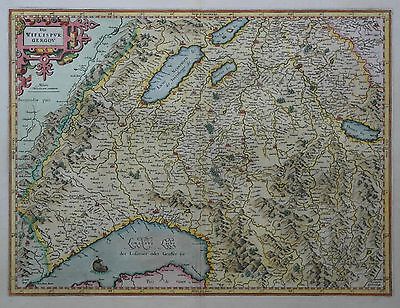 Das Wiflispurgergov - Wiflisburger Gow / Kanton Waadt Von Gerhard Mercator 1607 • 299€