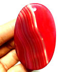 Natural Rose Red Line Agate Oval Pendants Bead Necklace DIY Jewelry Making