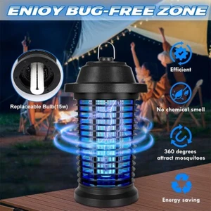 Mosquito Fly Bug Insect Zapper Killer Indoor Outdoor Electronic Light Trap Lamp - Picture 1 of 7
