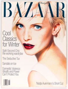 Nadja AMBER VALLETTA Kate Moss KRISTEN McMENAMY Harper's Bazaar US November 1994 - Picture 1 of 12