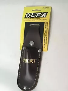 OLFA Taglierina di sicurezza in pelle Utility Coltello Custodia Resistente Nuova Vecchia Stock - Foto 1 di 12
