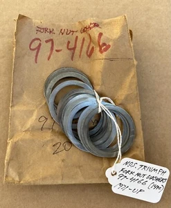 TRIUMPH OIF T120 TR6 T140 TR7 BSA A65 N.O.S. FORK NUT WASHERS(14)1971 ON 97-4166 - Picture 1 of 3