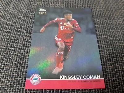 Topps Bayern Munchen Team Set 2022 - Kingsley Coman 49/50 Black Parallel - Image 1 of 4