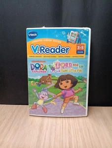 VTech V.Reader Animated E-Book System Dora The Explorer & The Three Little Pigs - Picture 1 of 13