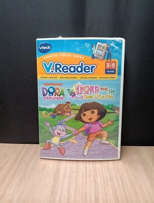 VTech V.Reader Animated E-Book System Dora The Explorer & The Three Little Pigs - Image 1 of 4