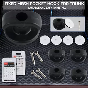 4Pcs/set Rear Trunk Cargo Net Clips Ring Screws Boot Envelope Net Tie Down Hook - Foto 1 di 9