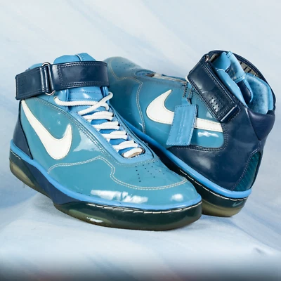 NIKE AIR FORCE 25 BLUE Men's Size 9 Vintage Basketball Sneakers 316881-414 AF1 - Image 1 of 4