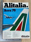 Alitalia Aera 70 DC 8 DC9 Original Vintage Werbung 1970 Reklame advert