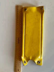 2x Old School Bmx Gooseneck Stem Pad NOS Vinyl Metal Snaps 80s Vintage Yellow - Picture 1 of 2