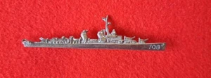 Hallmarked Ship's Profile Sweetheart Brooch. Ship's Number 708 - Picture 1 of 7