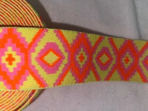 3,5 yardas Neón Naranja Amarillo Rosa Boxer Tejido Cintura Costura Elástica 2" - Imagen 1 de 3