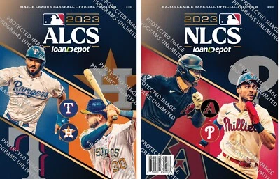2023 ALCS NLCS CHAMPIONSHIP PROGRAM SET WORLD SERIES RANGERS ARIZONA DIAMONDBACK - Image 1 of 3