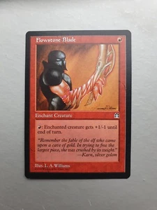 Flowstone Blade , MTG Stronghold (1998). Common Red Enchant Creature NM - Picture 1 of 2
