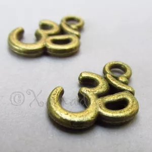 Colgantes de mediación yoga de bronce antiguo de 16 mm Ohm Dijes C2815 - 10, 20 o 50 piezas - Imagen 1 de 6