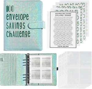 100 Buste Raccoglitore Sfida Risparmio Soldi, Risparmia 5050 Dollari Busta 100 Giorni - Foto 1 di 3