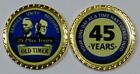 AA Bill and Bob Old Timer 45 year Blue Rope Edge Sobriety Coin Chip 1 3/4"