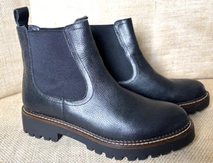 Caslon Miller Lea schwarze Chelsea-Stiefel Ledersohle wasserabweisend Damen 8M - Bild 1 von 6
