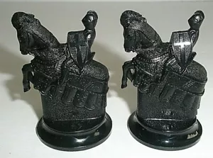 Black Knight Chess Pieces Replica 11th Century Figures Kingsway Florentine G - Picture 1 of 3