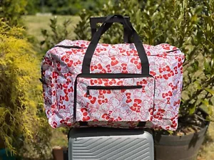 NUOVO borsone da viaggio pieghevole Hello Kitty Sanrio grande con cinturino US - Foto 1 di 55