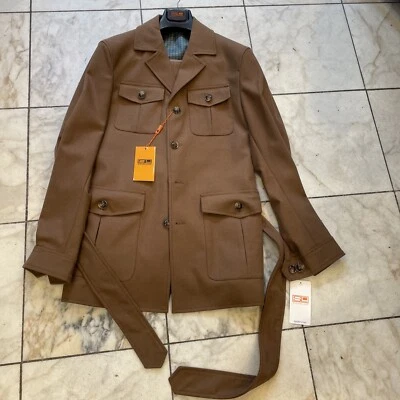 NWT STEVEN LAND Men's Camel Color Safari Suit Walking Set 4 Pockets  Size 3XL - Image 1 of 4