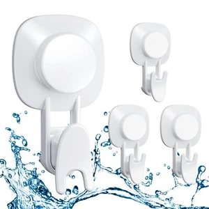 Suction Cup Hooks Strong Suction Hooks For Shower Hanging Hooks For Bathroom & K - Picture 1 of 8