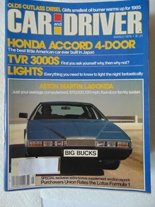 CAR and DRIVER Magazine March 1979 Honda Accord 4-Door - Picture 1 of 1