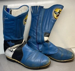 Vintage Styl Martin Stylmartin Eddie Lawson Motorcycle Racing Boots Shoes - Picture 1 of 18