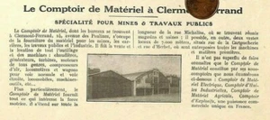 CLERMONT-FERRAND (63) LE COMPTOIR DE MATERIEL / PETIT ADP 1925 - Picture 1 of 1