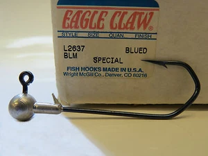 Jigköpfe Rundkopf Eagle Claw blau Haken Twisterkopf 6/0 - 14g 1St ab 0,79 € - Bild 1 von 1
