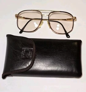 Vintage AO Safety Glasses Frame Gold Tone 145 Z87 Eyeglasses OC1000 56□15 - Picture 1 of 9
