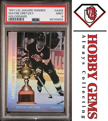 WAYNE GRETZKY PSA 9 1991-92 Upper Deck Award Winners Hologram #AW6 - Image 1 of 2