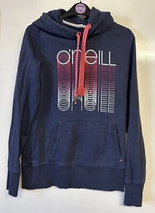 O’Neill Women’s Navy Pullover Hoodie Top & Front Logo Print Size Small - Picture 1 of 8