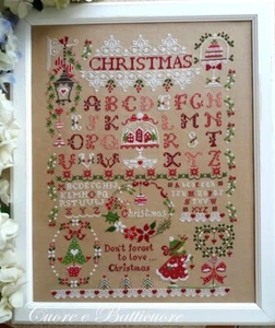 Cuore e Batticuore cross stitch Chart Christmas Sampler - Picture 1 of 1