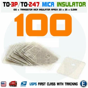 100PCS TO-3P TO-247 Insulation Pad Sheet Mica Insulator pads-thermal insulation - Picture 1 of 2