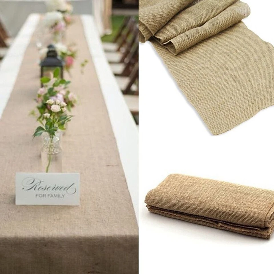 Wedding Decor Table Runners 30*275cm Imitated Linen Lightweight Practical - Image 1 of 4