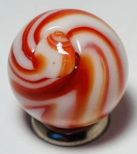Peltier Glas Co Big Red Zebra Miller Swirl Marmor 0,81 Neuwertig Super - Bild 1 von 13