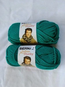 BERNAT Softe Chunky 2 KNÄUEL SET SMARAGDGRÜN 100 % ACRYL 108 YARDS 3,5 OZ NEU - Bild 1 von 6