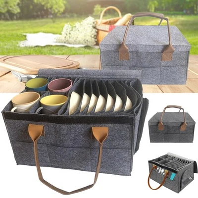 Wohnmobil Tellerhalter Filz Tassenhalter Geschirr Aufbewahrung für Camping Küche - Bild 1 von 4