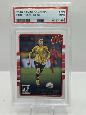 Christian Pulisic Donruss estreia PSA 9 2016-17 Panini Donruss #224 - Imagem 1 de 2