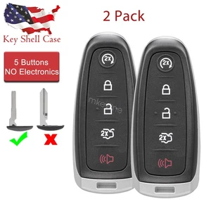 2 Smart Key Fob Shell 2013 2014 2015 2016 2017 para Ford Focus SE Titanium Escape - Imagen 1 de 8