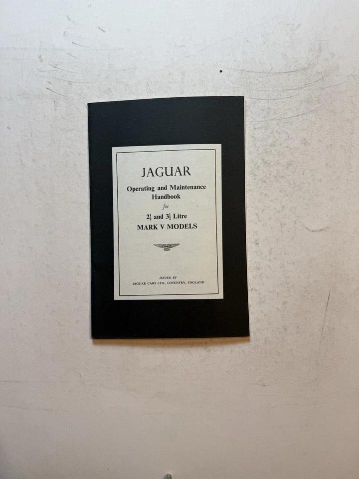 Jaguar Mark V 1949-1950 OEM Manual del propietario Manual de servicio Instrucciones de reparación Foto 1 de 4