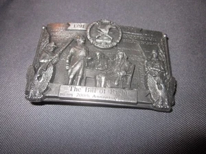 FIBBIA CINTURA NRA BILL OF RIGHTS 200° ANNIVERSARIO 1991 edizione da collezione - Foto 1 di 6