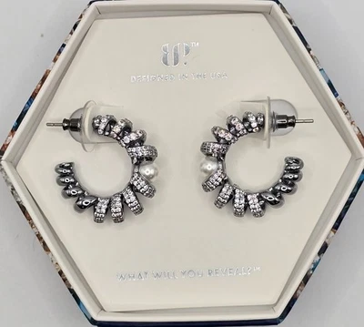 Pendientes Bomb Party 25 de junio ER54334 Swirling Magic - Perla de cerámica sobre hematita Foto 1 de 2