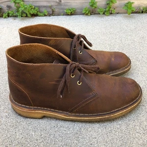 CLARKS Desert Chukka Boots Shoes Women's 9 M Brown Leather Lace Up 61036348 - Picture 1 of 10