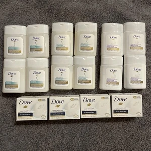 travel size toiletries DOVE Shampoo Conditioner Body Lotion Soap 16 Pcs - Picture 1 of 5