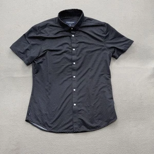 Mizzen+Main Shirt Herren Medium Schwarz Micro Dot Kurzarm Besatz Performance - Bild 1 von 9