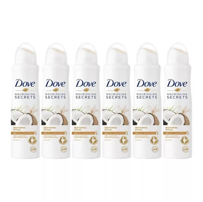 Dove Restoring Ritual Coconut and Jasmine Flower Body Spray, 150ml (Pack of 6) - Image 1 of 3