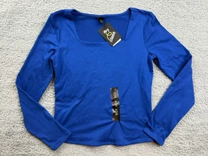 Art Class Girl's Size XL (14) Long Sleeve Square Neck Top Blue - Picture 1 of 7