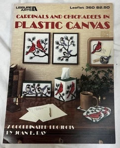 Leisure Arts Cardinals & Chickadees in Plastic Canvas Pattern Leaflet #360 - Picture 1 of 6