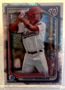 2024 Bowman Chrome 1st Yohandy Morales #BCP-52 Speckle Refractor Nationals - Picture 1 of 2